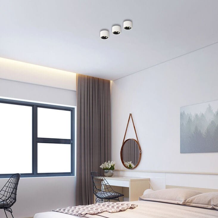 Minimalistic LED Ceiling Light - Adjustable Round Recessed Lamp