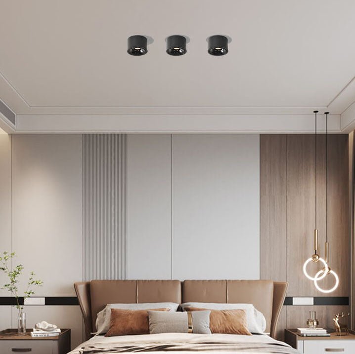 Minimalistic LED Ceiling Light - Adjustable Round Recessed Lamp