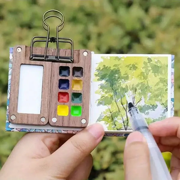 Mobile Watercolour Paint Box Set with 24 Colours