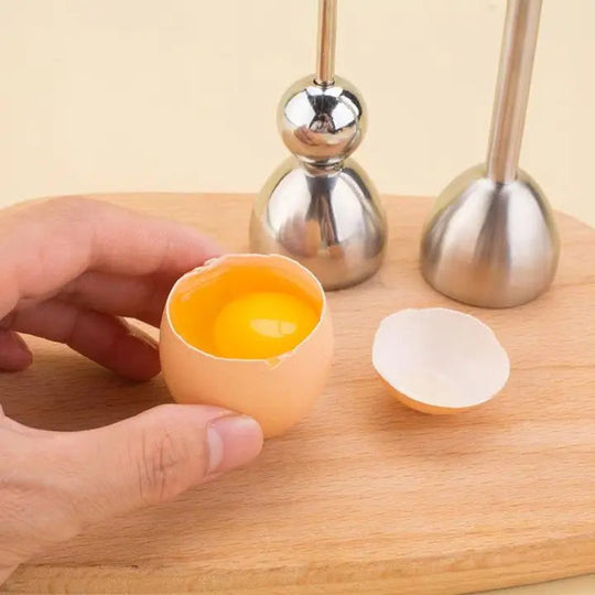 Stainless Steel Egg Opener – Precise Opening with Tapping Effect