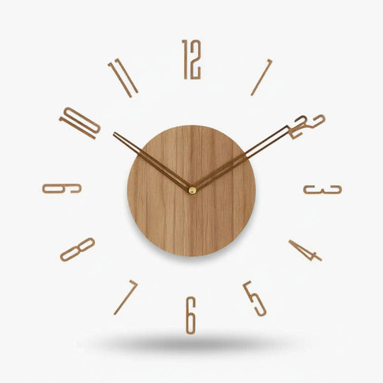 Wooden Wall Clock - Minimalist Design - Silent Movement