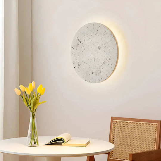 Round Stone Wall Light