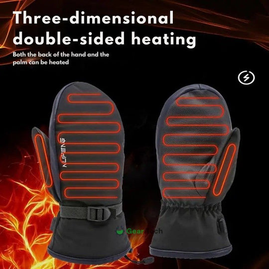 Electric Heating Gloves | Dual-Sided, 10,000 mAh USB Rechargeable | Waterproof for Skiing & Motorcycling