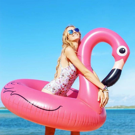 Inflatable Flamingo Pool Swimming Ring