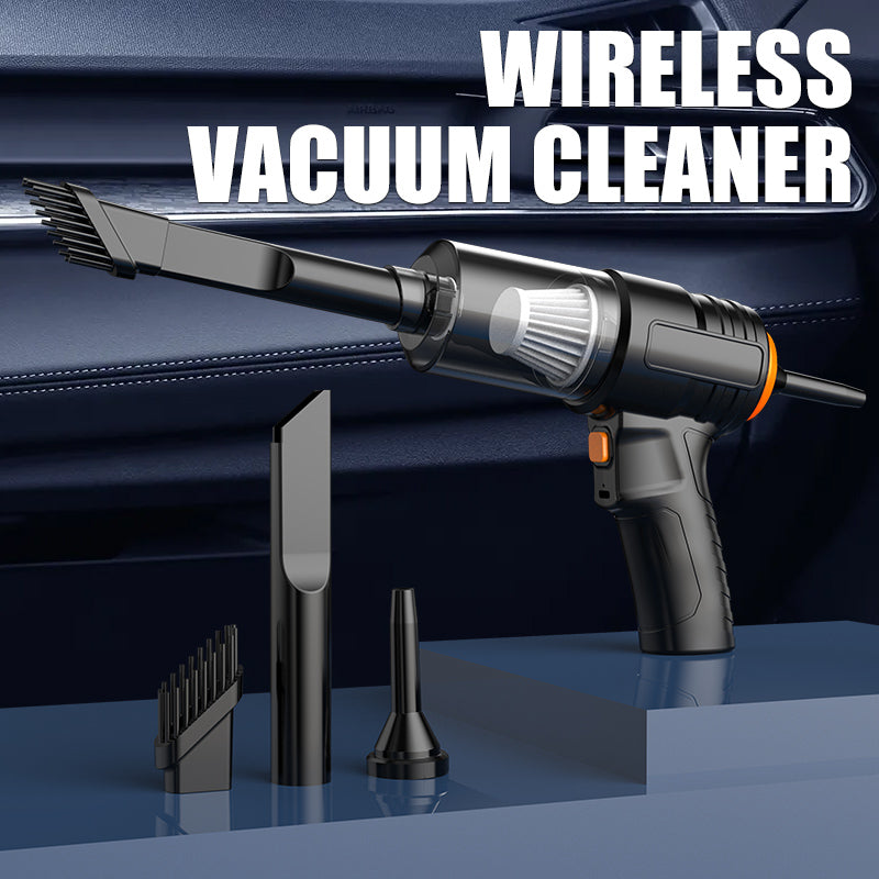 Portable Wireless Handheld Vacuum Cleaner | Cyclone Suction Cordless Rechargeable Vacuum with Strong Suction Power for Cars, Offices, and Homes