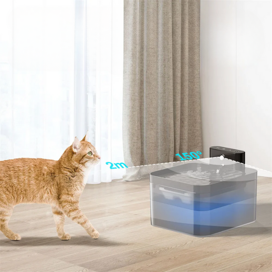 Automatic Wireless Drinking Fountain for Cats with Sensor