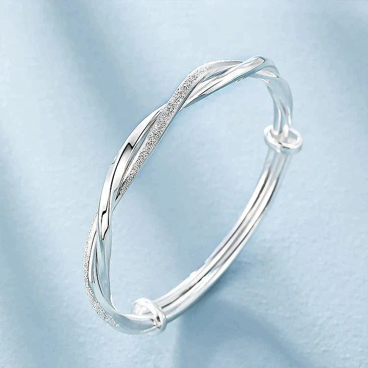 Stylish Silver Woven Bracelet