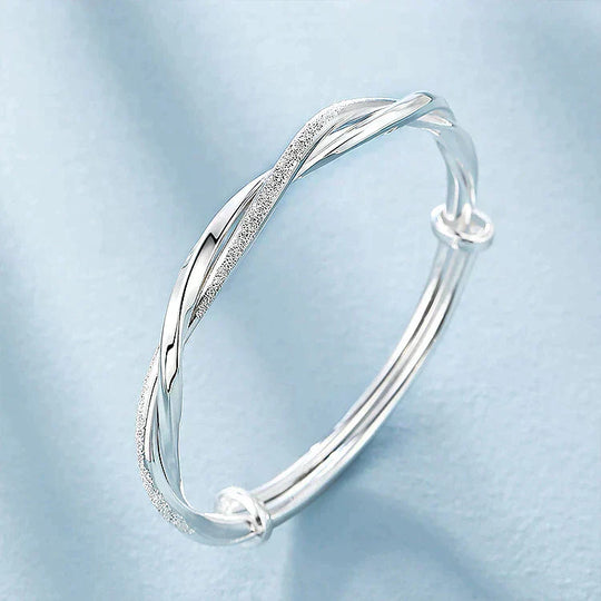 Stylish Silver Woven Bracelet