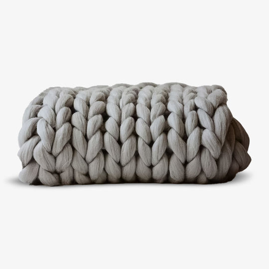 Chunky Knit Blanket - Soft Material - Decorative Design