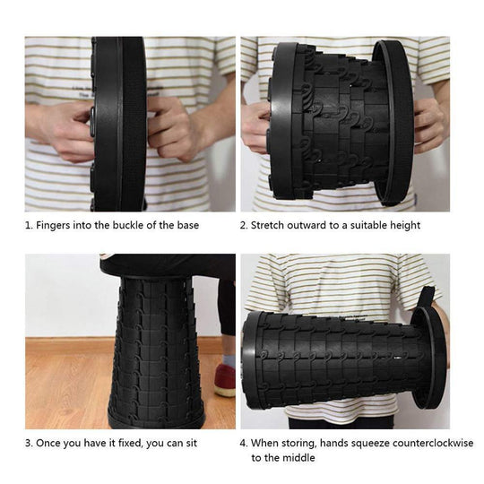 Improved Retractable Folding Stool