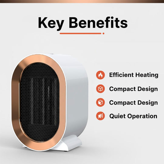 Electric Heater - Compact Design - Portable Use
