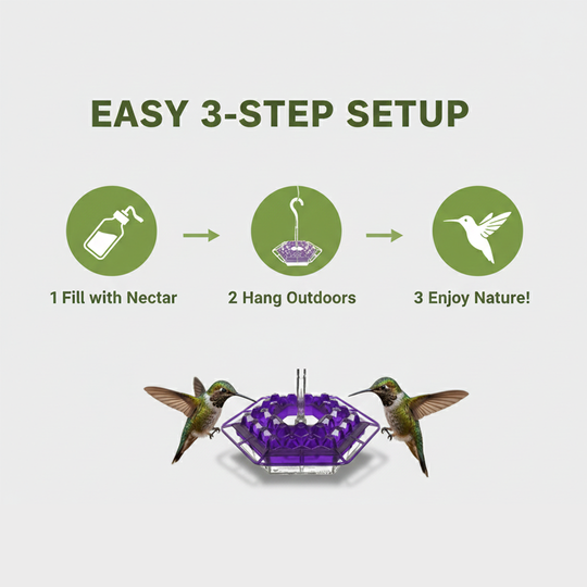 Hummingbird Feeder - Outdoor Hanging - Ant Resistant