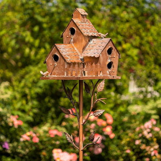Garden Birdhouse Stakes