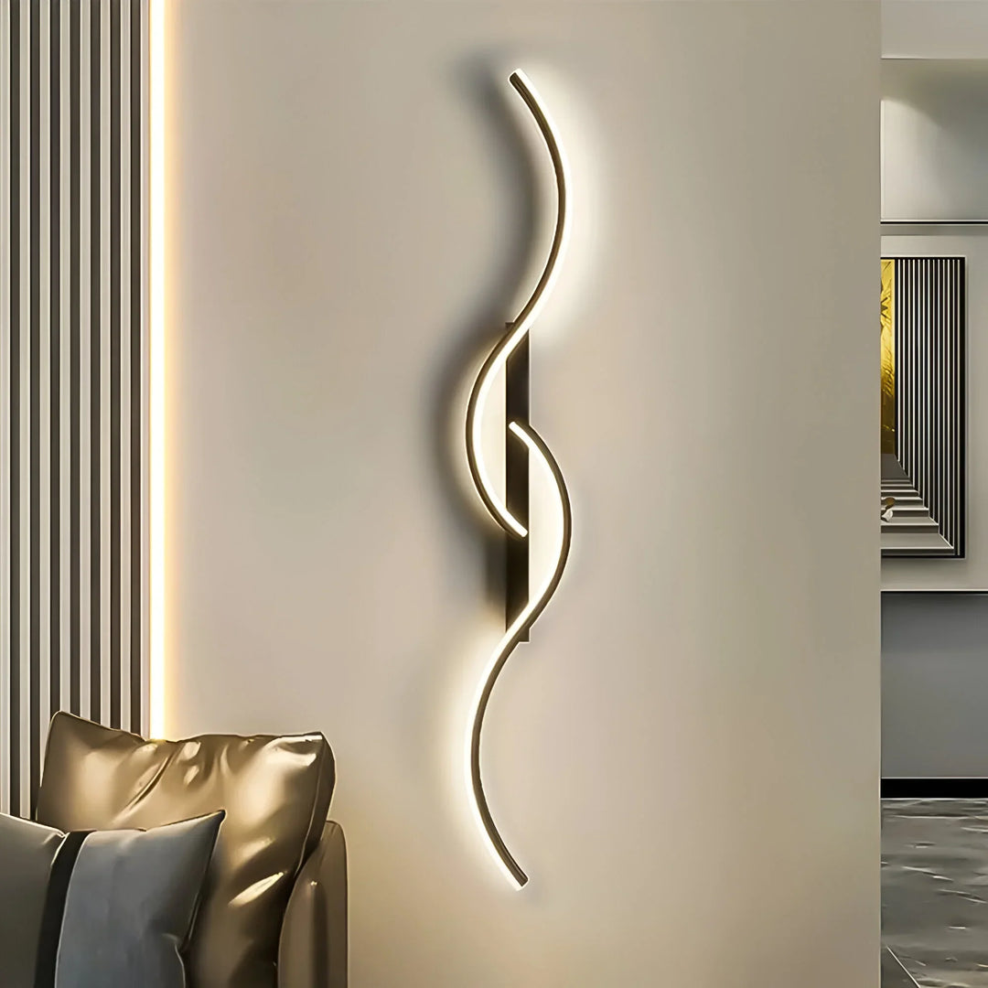 Contemporary Curved Wall Light for Indoor Ambient Lighting