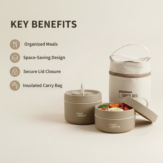 Lunch Box Set - Stainless Steel - Multi-Container