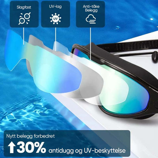 Anti-Fog Swim Goggles with Clear View