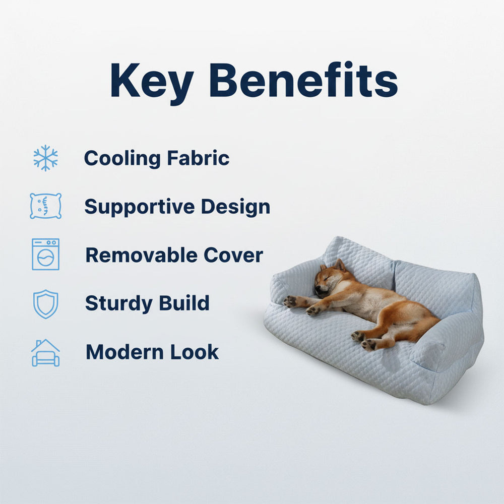 Cooling Dog Sofa - Fabric for Optimal Airflow - Supportive Design