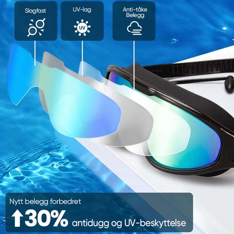Anti-Fog Swim Goggles with Clear Vision