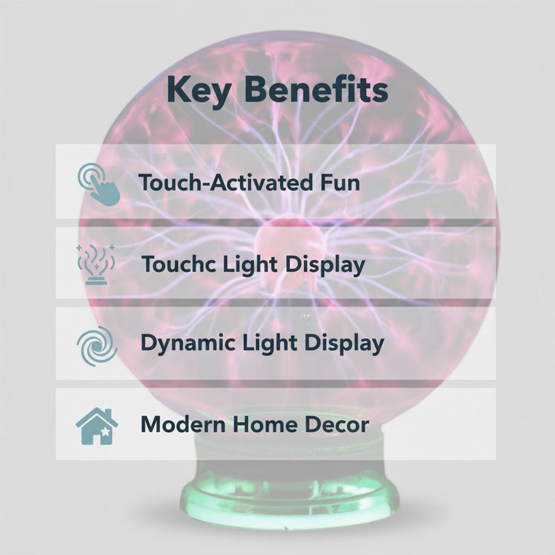 Plasma Globe Light - Touch-Activated - Home Decoration