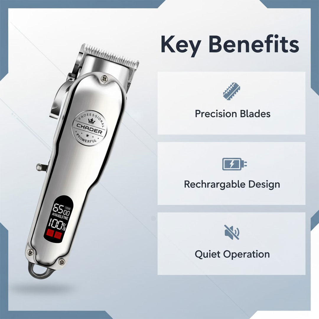 Dog Hair Clipper - Rechargeable Trimmer - Metal Design