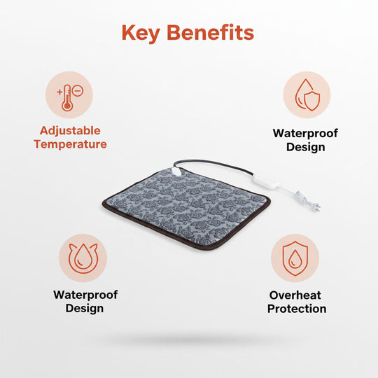 Pet Heating Mat - Adjustable Temperature - Waterproof Design
