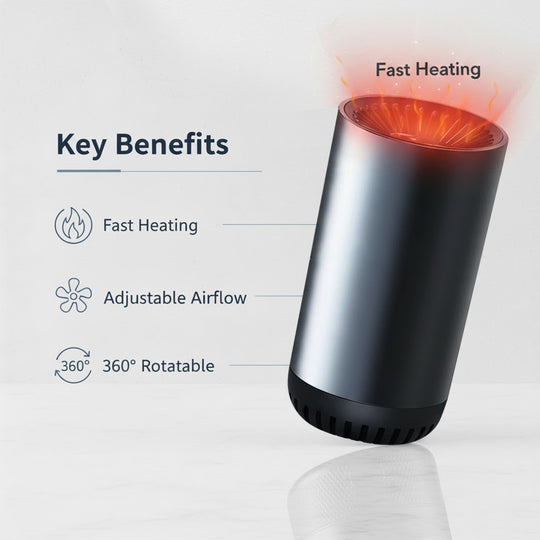 Car Air Blower - Fast Heating - Adjustable Airflow