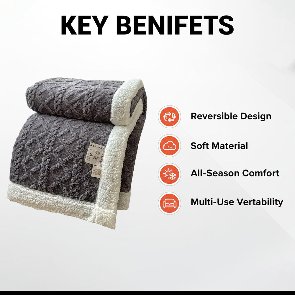 Sherpa Blanket - Reversible Design - All Seasons