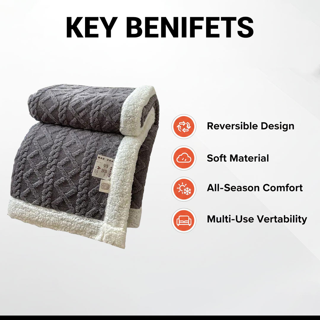 Sherpa Blanket - Reversible Design - All Seasons