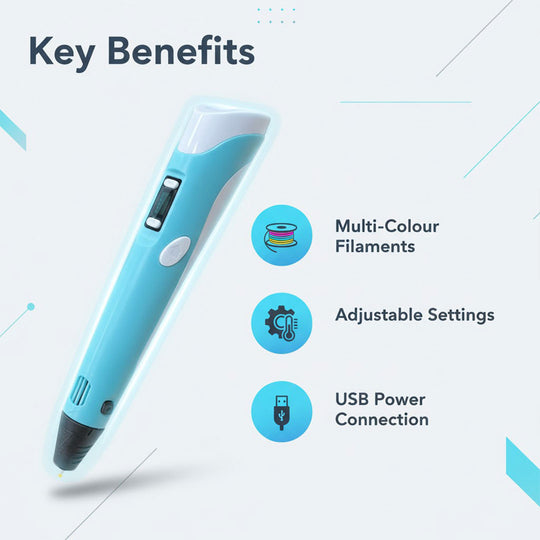 3D Printing Pen - Kids Art Tool - Colour Filaments