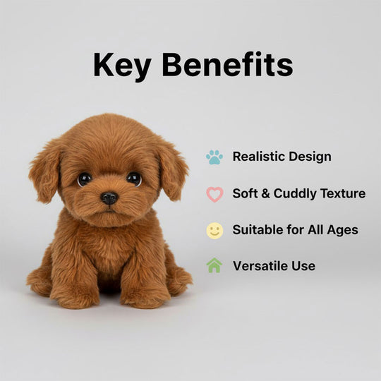 Plush Puppy Toy - Realistic Design - Soft Fur