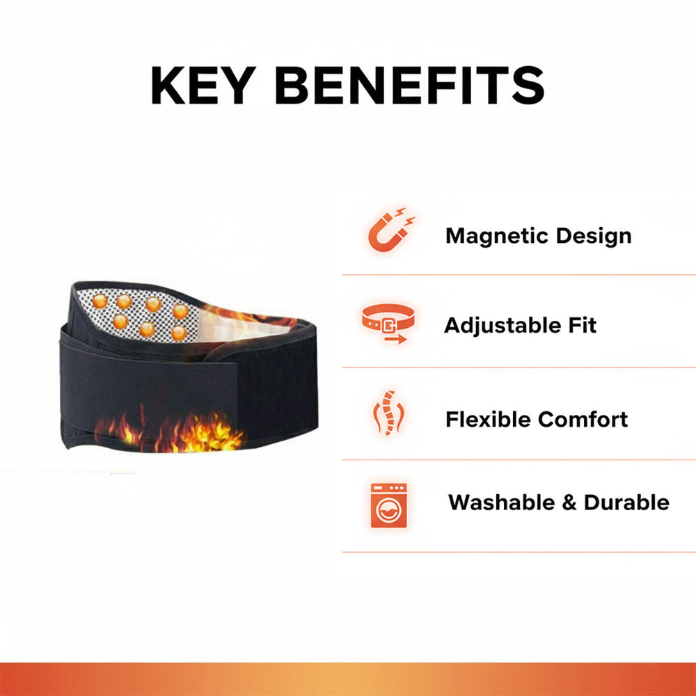 Lumbar Belt - Magnetic Design - Adjustable Straps