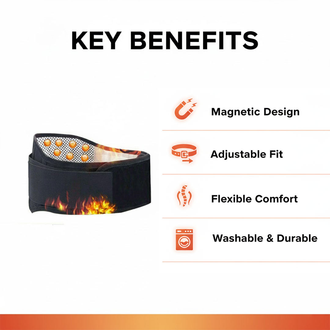 Lumbar Belt - Magnetic Design - Adjustable Straps