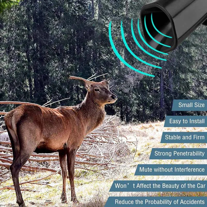 Ultrasonic Deer Warning Signal Whistle Device for Cars