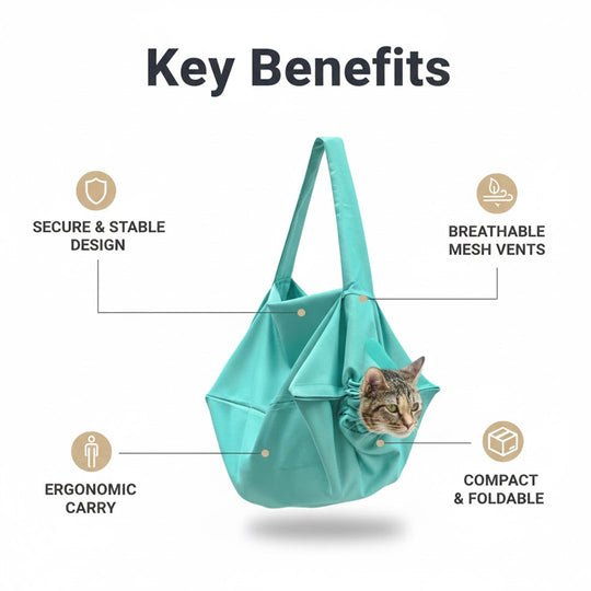 Cat Travel Bag - Mesh Ventilation - Secure Carry