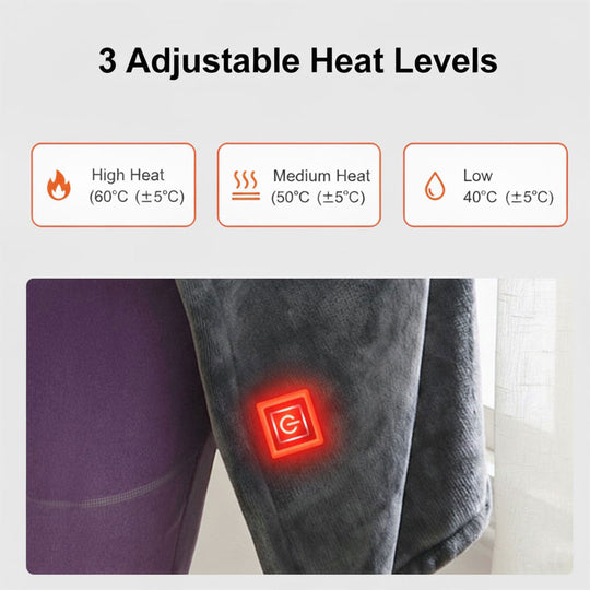 Heated Shawl - Portable USB - Adjustable Settings