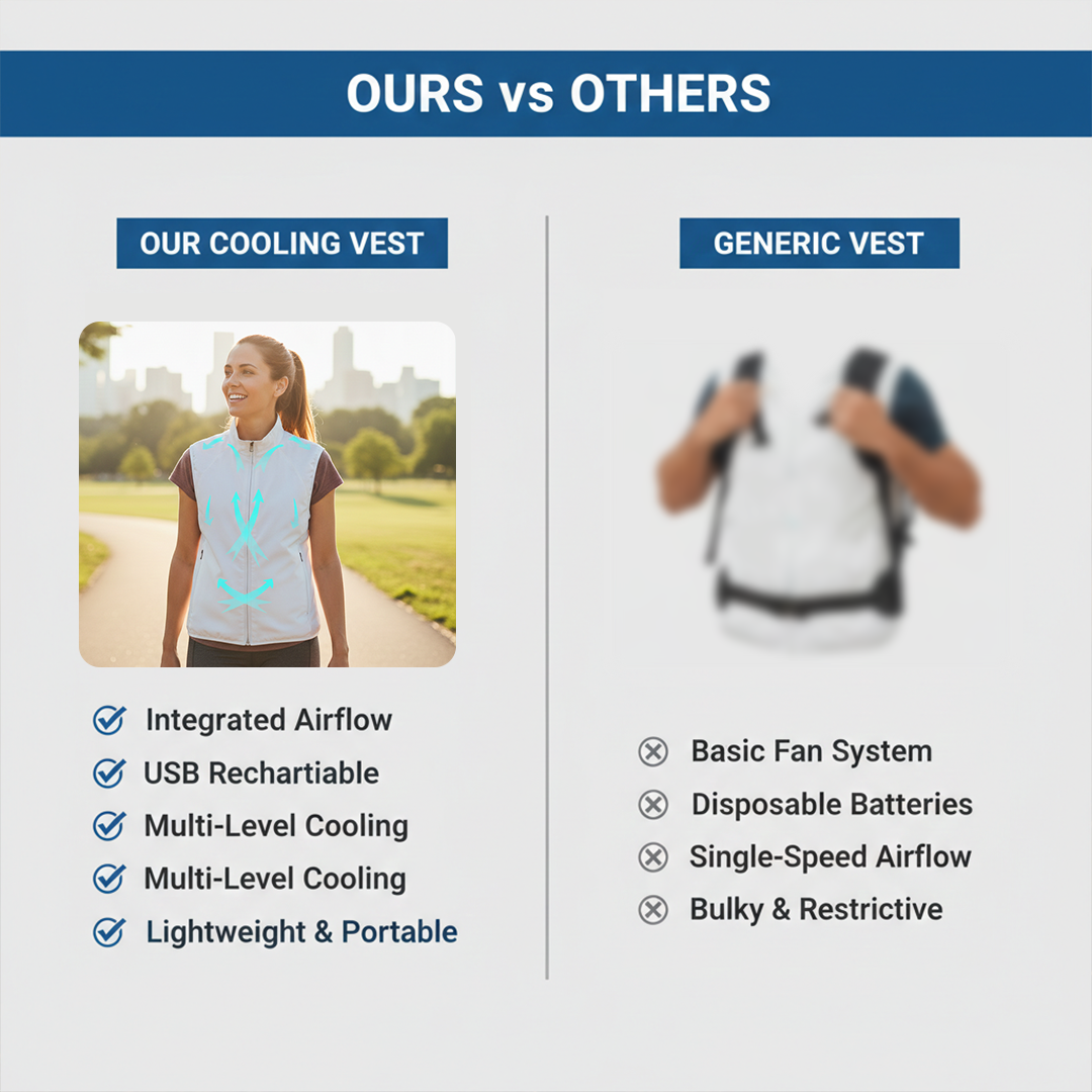 Cooling Vest - USB Airflow - Portable Design