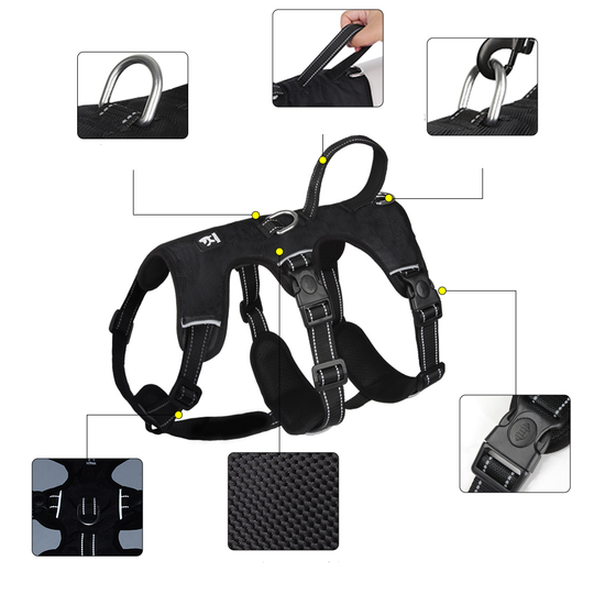 Reflective Anti-Pull Dog Harness with Gripguard