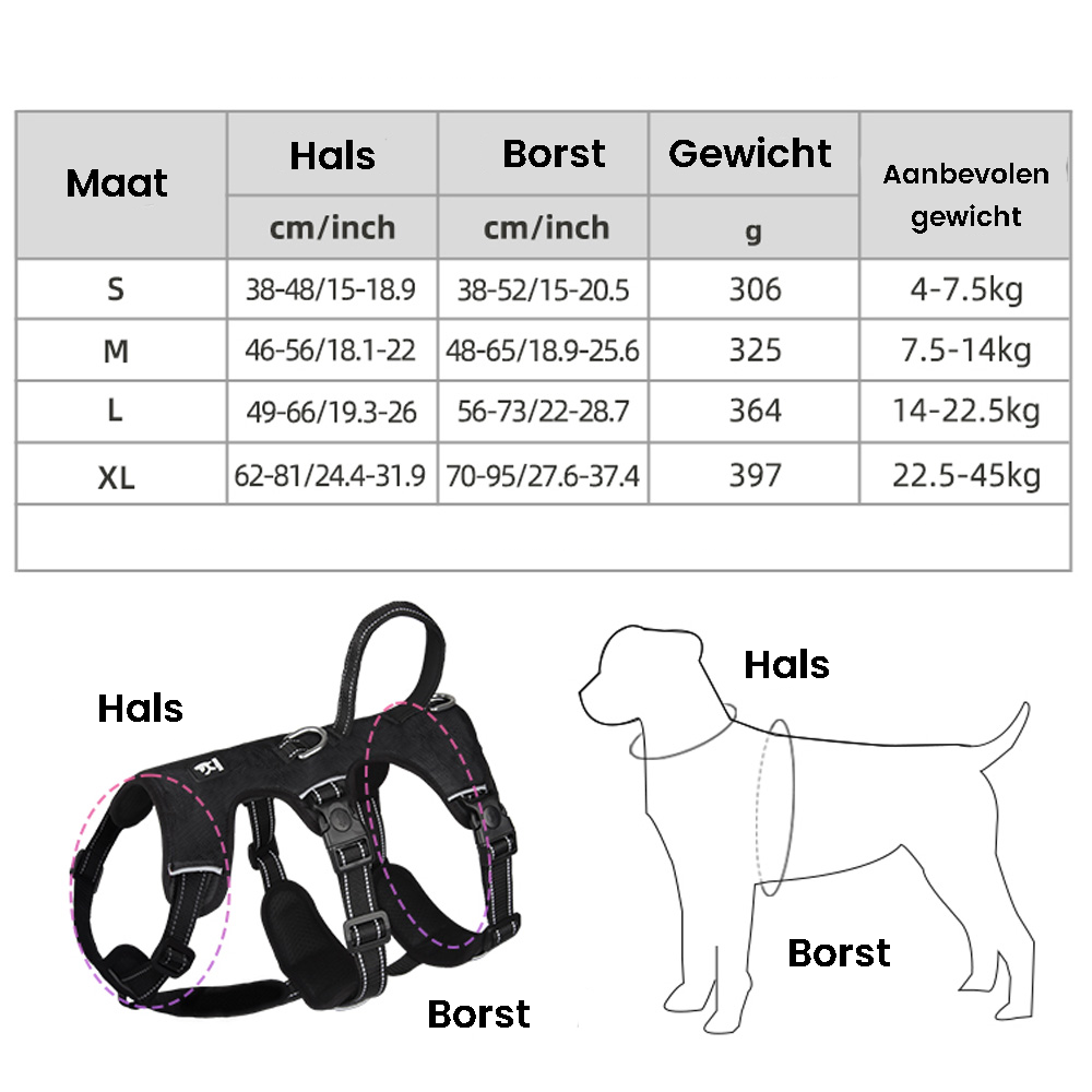 Reflective Anti-Pull Dog Harness with Gripguard