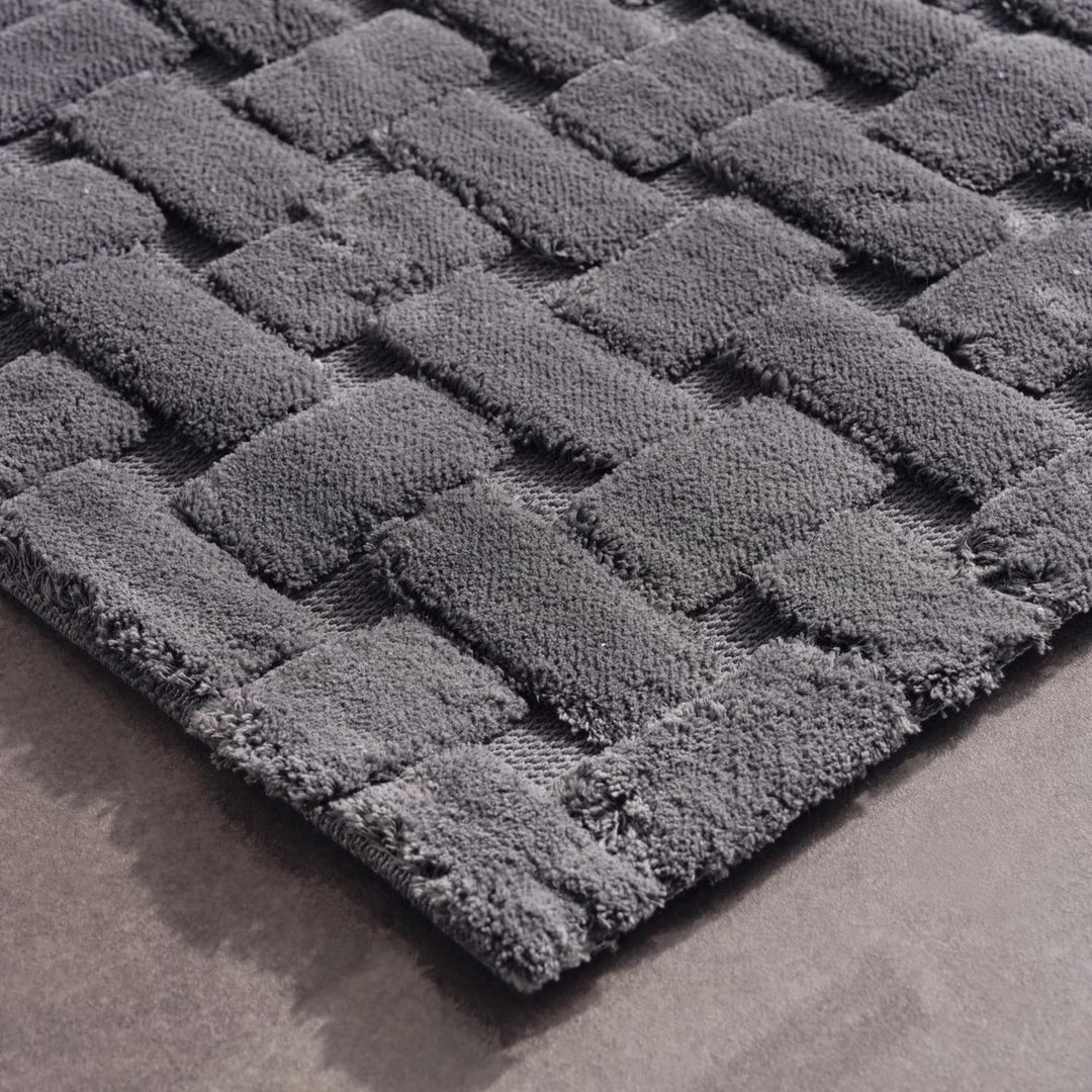 Jacquard Bathmat, 70x120 cm, Dark Grey