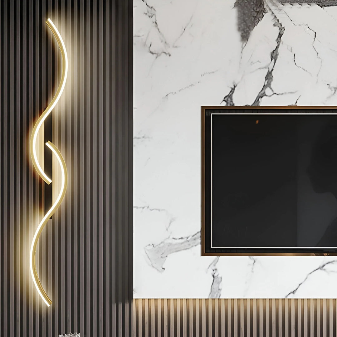Contemporary Curved Wall Light for Indoor Ambient Lighting