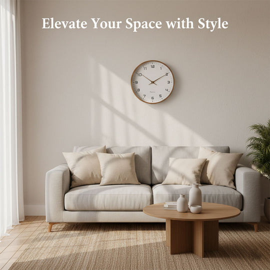Wooden Wall Clock - Minimalist Design - Silent Movement
