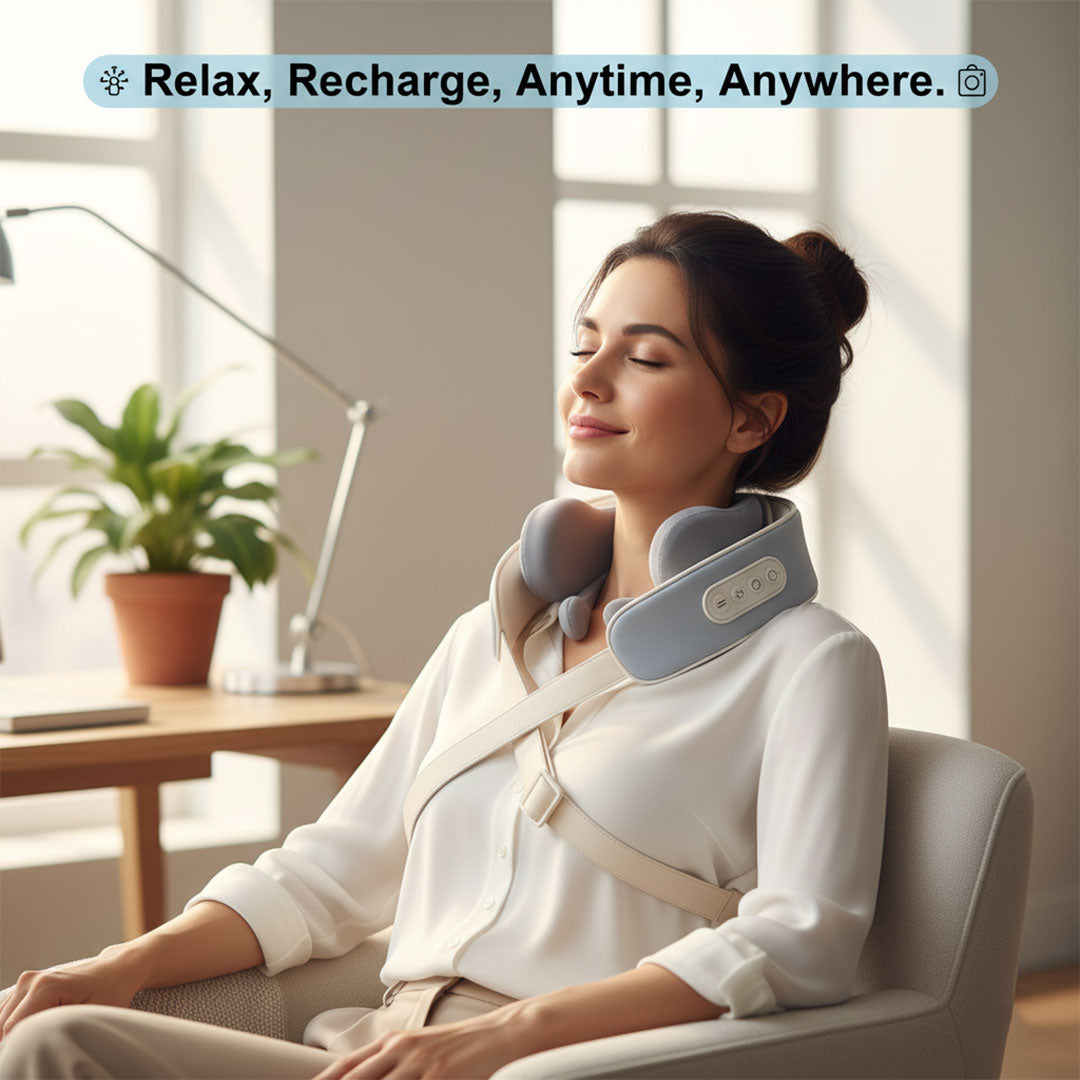 Neck and Shoulder Massager - Heat Therapy - Adjustable Settings