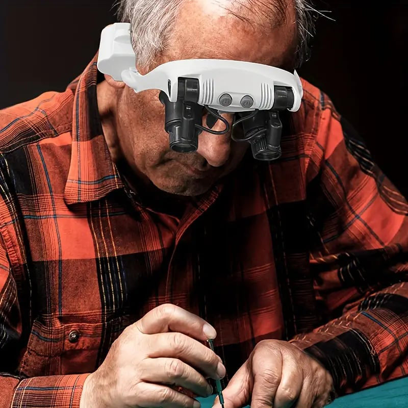Magnifying Glasses with LED Lamps for Dual Eyes
