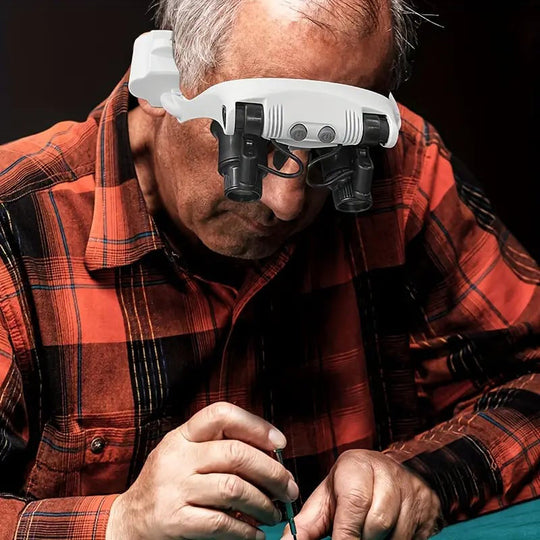 Magnifying Glasses with LED Lamps for Dual Eyes