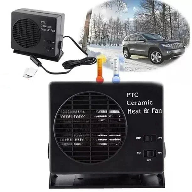 12V Ceramic Car Heater Fan | 150W-300W | Portable Defroster with Automatic Thermostat
