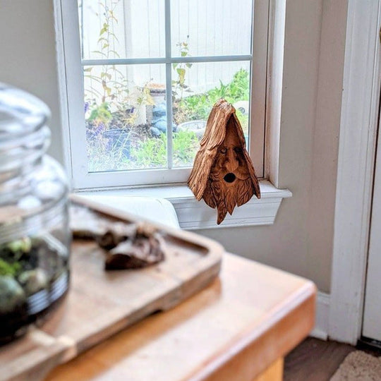 Handcrafted Bird Tree with Happy Spirit Design