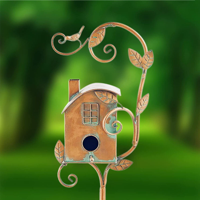 Garden Birdhouse Stakes