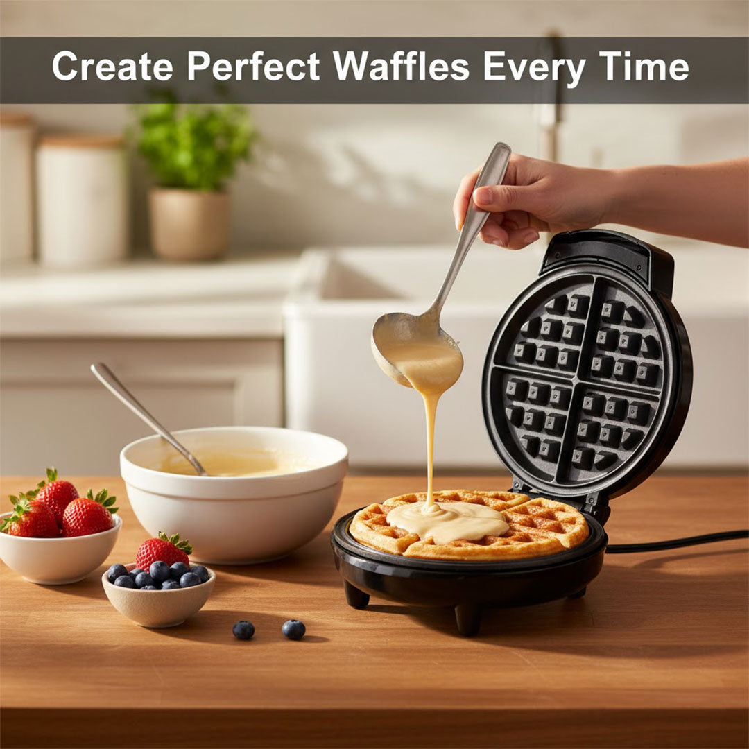 Waffle Maker - Adjustable Temperature - Deep Fill Plates