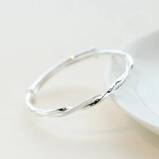Stylish Silver Woven Bracelet