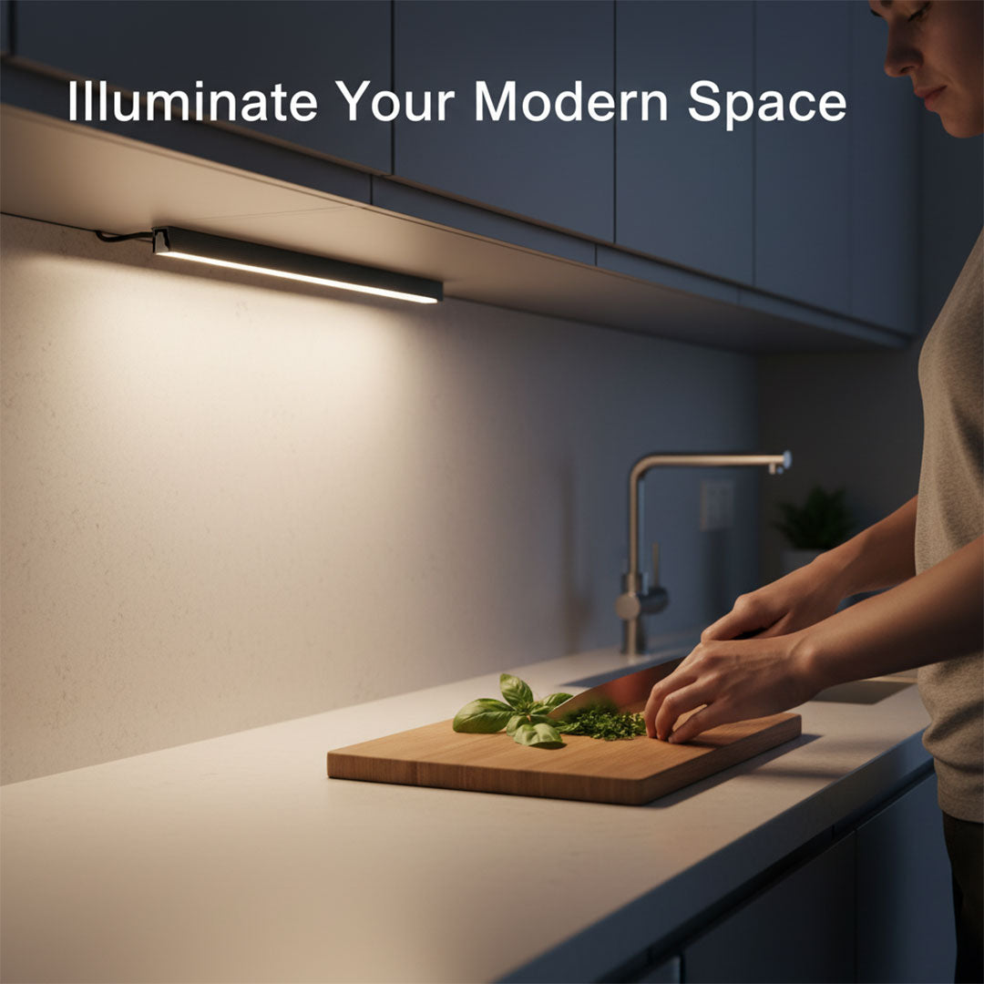 LED Under Cabinet Light Bar - Ultra Thin - Customizable Length